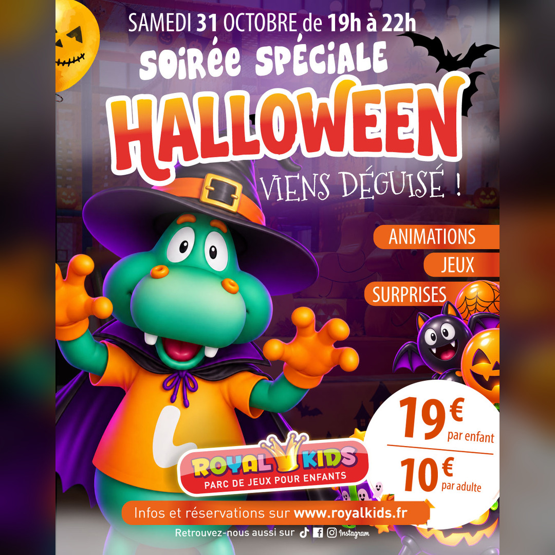 Samedi 31 octobre : soirée Halloween de 19h à 22h