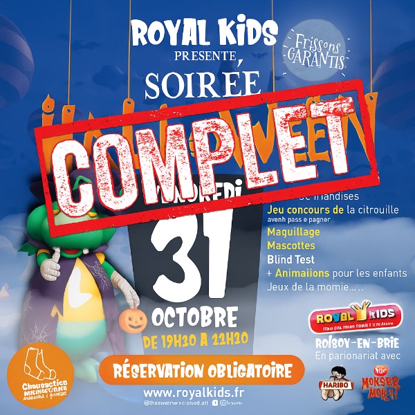 Soirée Halloween – DÉJÀ COMPLET !!!