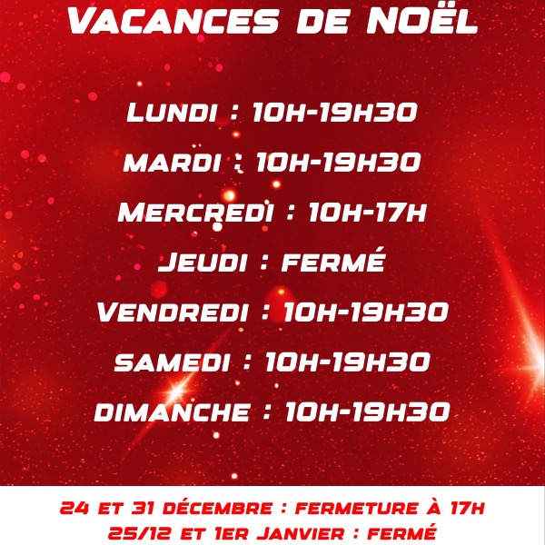 Horaires des Vacances de Noël