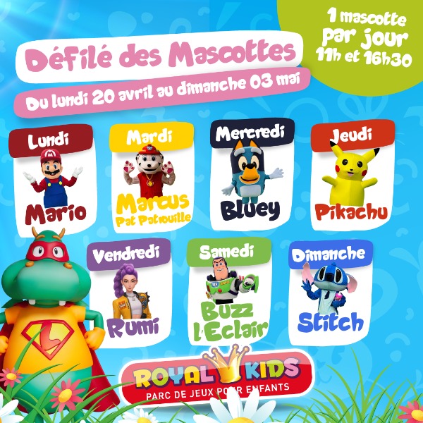 Défilé des Mascottes pour les Vacances