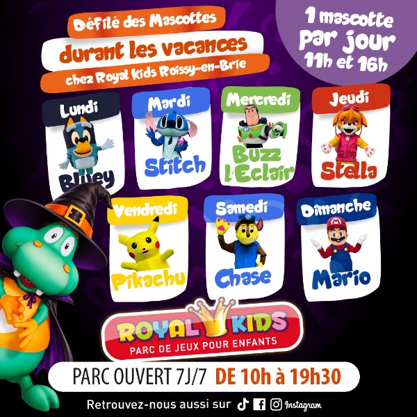 🎉 Les mascottes font leur défilé pendant les vacances !